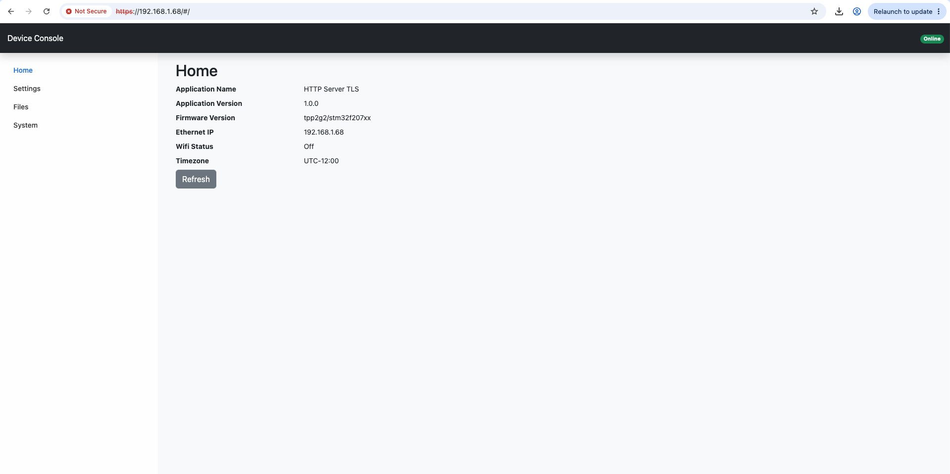 HTTPS Web Console