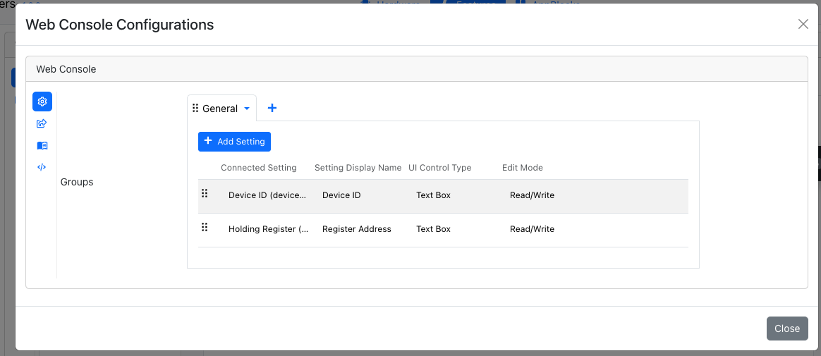 Dashboard Settings