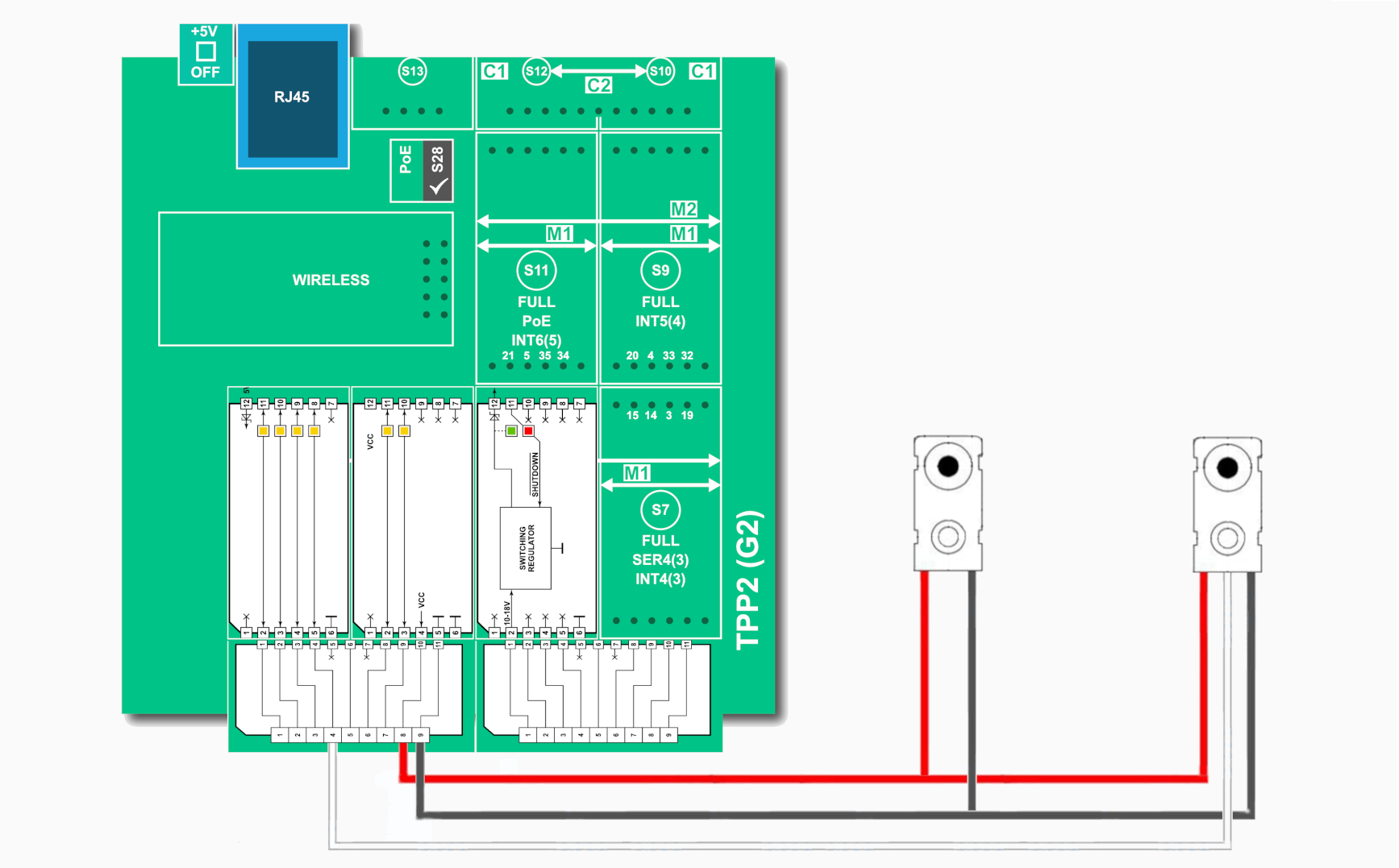 TPS to break-beam sensor diagram