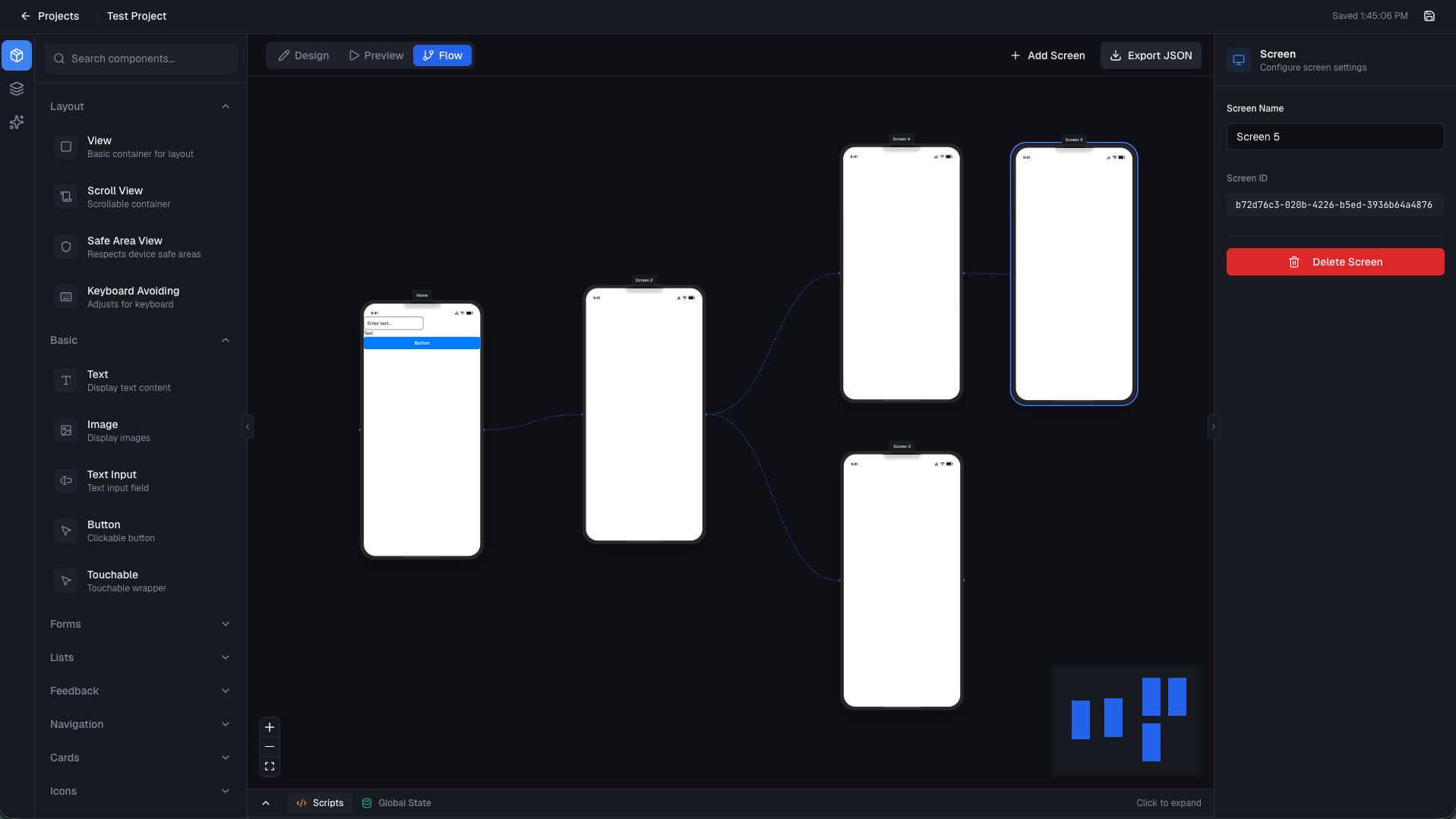 AppBlocks Mobile Screen Transitions