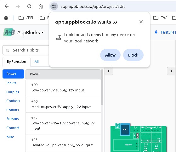 Web Popup Question to Allow or Block