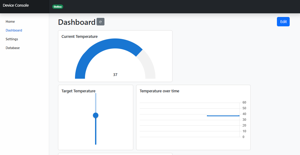 temp control dashboard